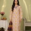 3 piece doby cotton shirt embroidery  Malai trouser khadi net dupatta