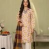 3 piece doby cotton shirt embroidery  Malai trouser khadi net dupatta - Image 2
