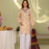 3 piece doby cotton shirt embroidery  Malai trouser khadi net dupatta - Image 5