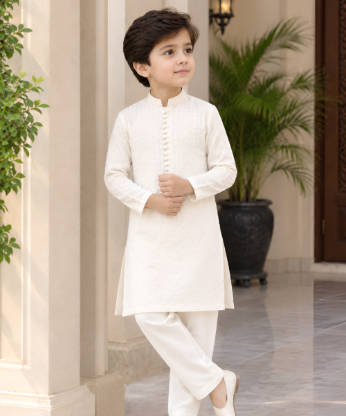 Ivory Bloom Kurta Trouser