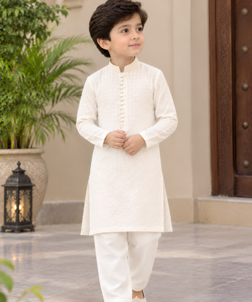 Alternative view of Ivory Bloom Kurta Trouser