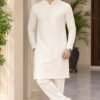 Ivory Bloom Kurta Trouser – men - Image 3