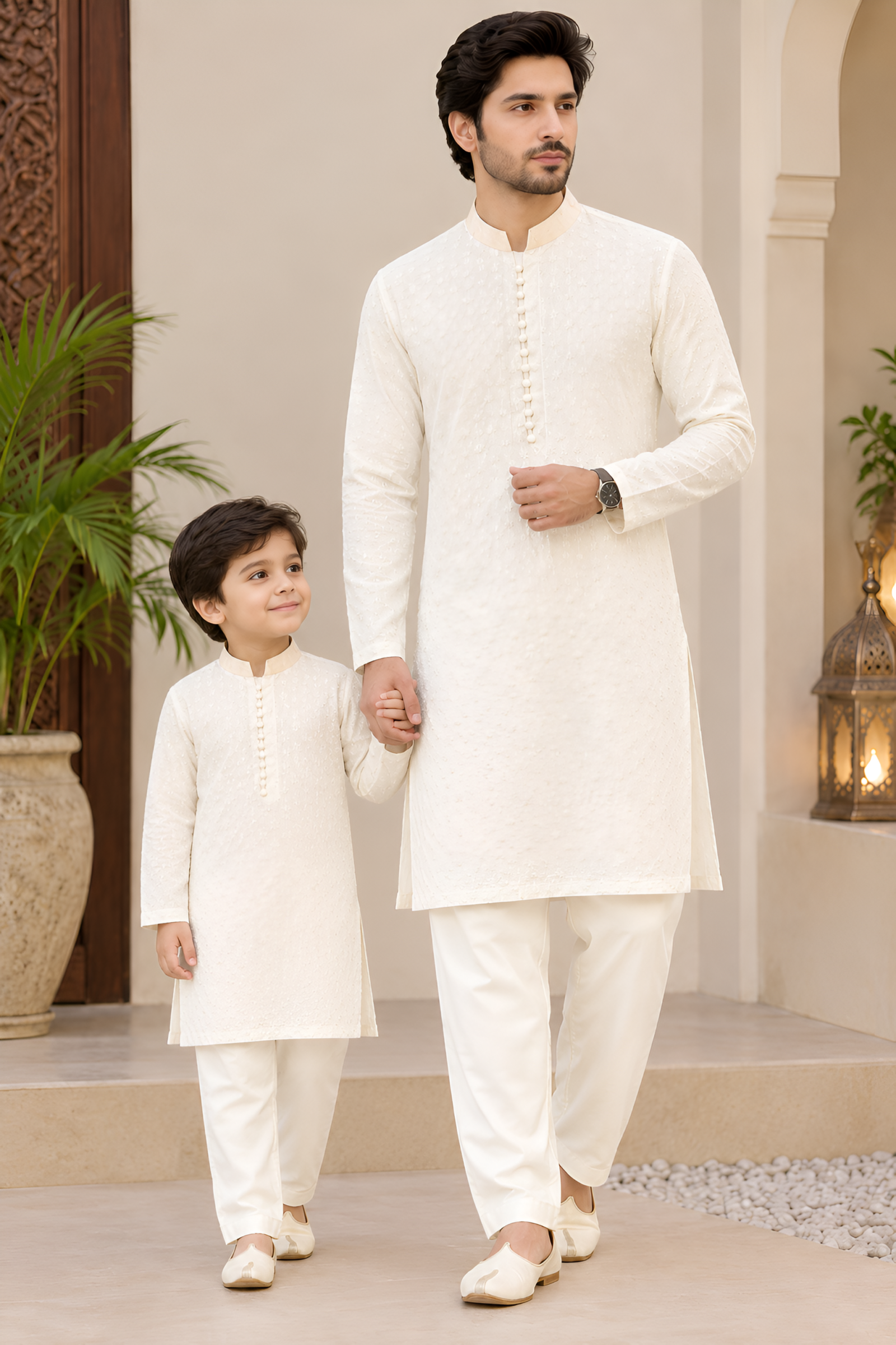 Ivory Bloom Kurta Trouser – men - Image 5