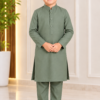 Sage Green Waistcoat Kurta Pajama - Image 6