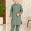 Sage Green Waistcoat Kurta Pajama - Image 5