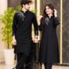 Midnight Bloom – Black Embroidered 3-Piece Suit - Image 7