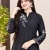 Midnight Bloom – Black Embroidered 3-Piece Suit - Image 5