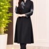 Midnight Bloom – Black Embroidered 3-Piece Suit - Image 2